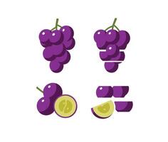 High-Quality Digital Grape Icons for Packaging Branding and Label Design vector