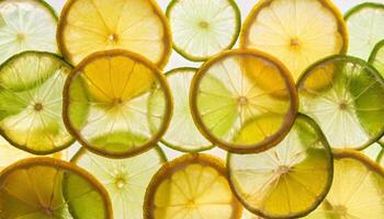 Lemon and Lime Slices Background photo