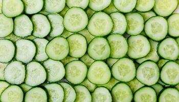 Cucumber Slices Texture Background photo