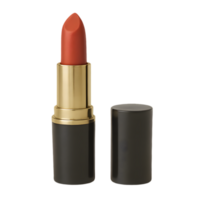 Elegant red lipstick with open cap transparent background realistic style glamorous setting close-up view for beauty showcase png