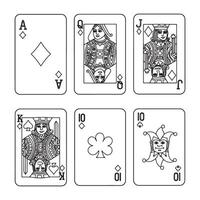 Step by Step Playing Card Art Guide Exploring Drawing and Shading Methods vector