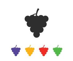 Digital Grape Icons with Minimalist and Stylish Design Elements vector