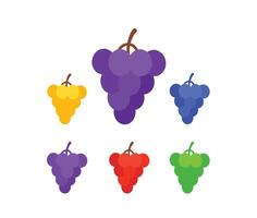 Unique and Stylish Grape Bunches with Elegant Decorative Swirls vector