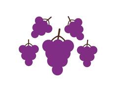 Editable Grape Icons with High-Resolution Digital Art and Color Details vector