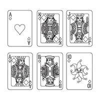 Step by Step Playing Card Drawing Learn Artwork Details for Stunning Sketches vector