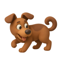 Playful dog chasing its own tail colorful transparent background cartoon style cheerful environment animated viewpoint png