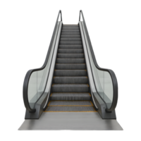 Escalator action in a shopping mall transparent background architectural style modern environment low angle view for seo png
