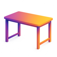Modern gradient mesh desk design with transparent background creative workspace inspiration minimalist environment png