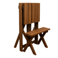 Transparent background of a folded picnic table in a relaxing outdoor setting capturing modern design and functionality png