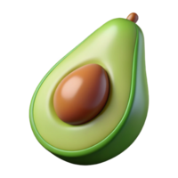 an avocado is shown on a transparent background png