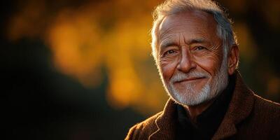 An older man with a beard and a smile photo