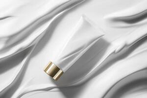 A tube of cream cream on a white background photo