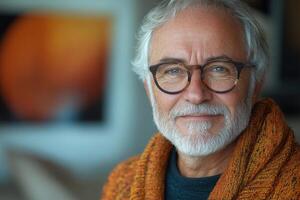 A man with glasses and a beard photo
