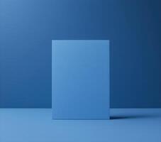A Minimalist Blue Product Display Background photo