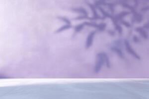 Soft purple background with delicate shadows creating an artistic ambiance for creative projects and presentations, ideal for design and decoration concepts photo