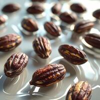 a close up of some nuts on a table photo