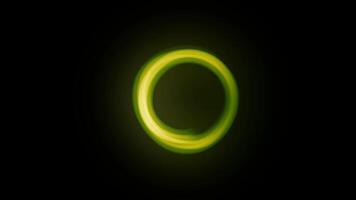 glowing circle animation on black background video