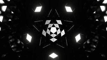 White Active Flashing Neon Geometric Background VJ Loop in 4K video