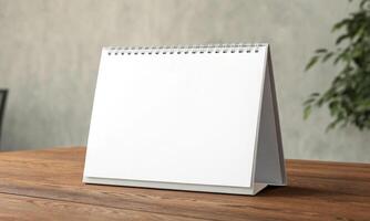 white color object calendar empty blank mockup paper page time week month business reminder diary calendar focus mockup organizer schedule clock agenda d photo