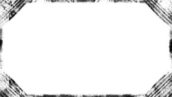 sketchy black frame animation with white background video