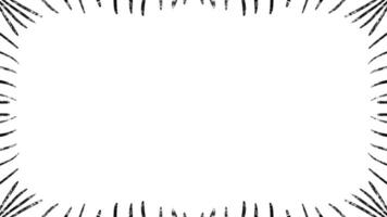 animation of a black frame with a white background video