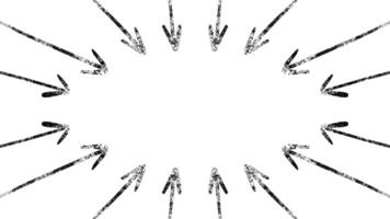 multiple arrows on white background animation video