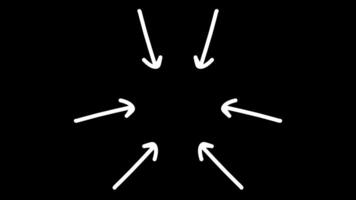 A black background with arrows pointing in different directions video