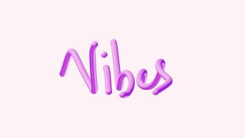 The word nibs is written in purple on a pink background video