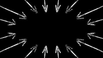 Arrows in a circle on a black background video