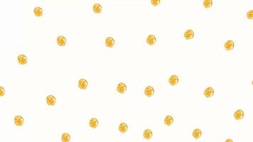 A white background with a pattern of orange circles video