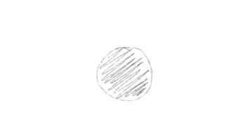 A drawing of a round object with a line drawn on it video