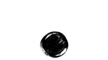 A black and white drawing of a round object video