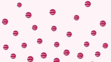 A pink and white background with a pattern of dots video