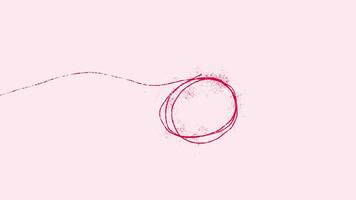 A pink circle with a red line around it video
