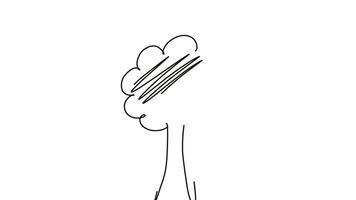 A drawing of a tree with a leaf on it video