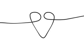 A heart shaped line drawn with a single line video