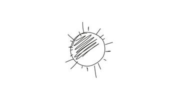 A drawing of a sun with lines on it video