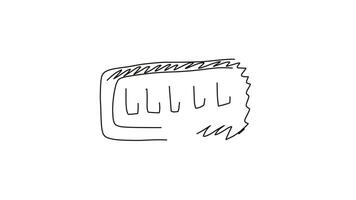 A drawing of a computer screen with a keyboard video