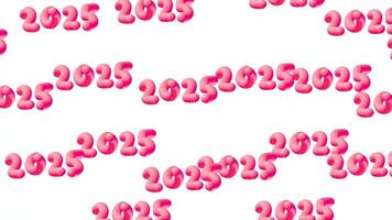 A pattern of pink numbers on a white background video