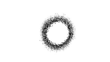 A circle made of dots on a white background video