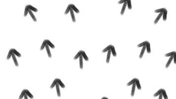 uma Preto e branco imagem do Setas; flechas apontando dentro diferente instruções video