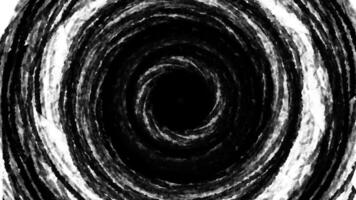 A black and white image of a spiral in the middle of a white background video