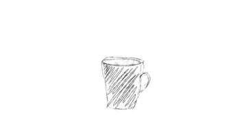 A drawing of a cup with a handle video