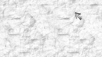 A black and white image of a wall with a sign on it video