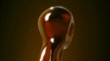 A shiny object with a red and yellow background video