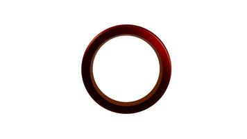 A red and brown oval shaped object on a white background video