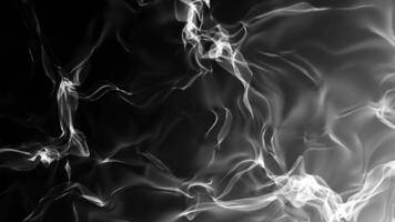 Abstract form wawe motion background. Animation technological background. Smoke effect animation. Black and white background video