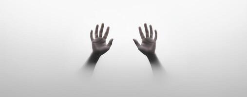 hands are shown in a blurry image photo