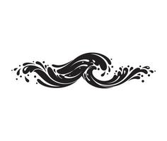Decorative abstract wave splash design with organic flow vector