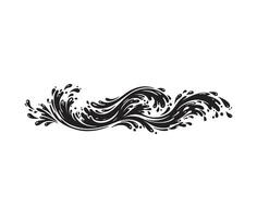 Splashing water wave design for digital backgrounds and prints vector